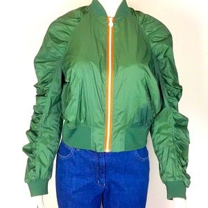 Hunter for Target Zip UP Ruched Zip up Jacket Sz S